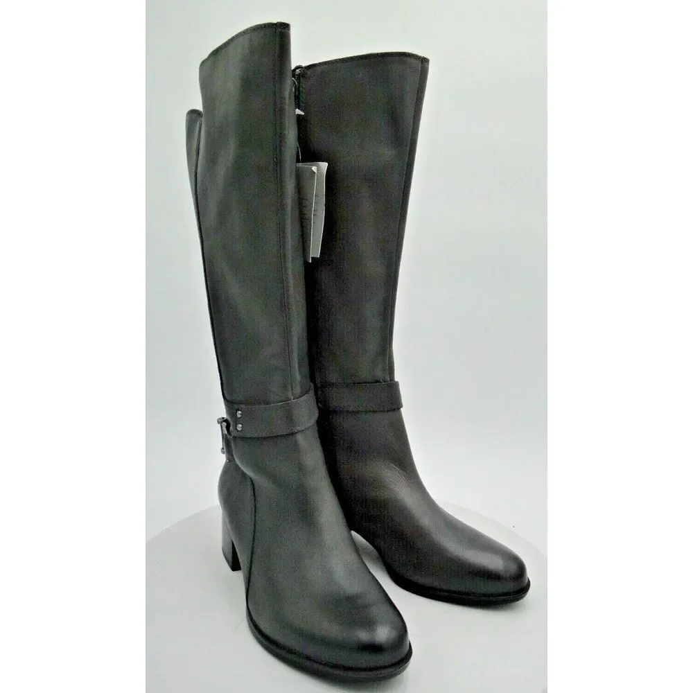 Naturalizer Women's‎ Size 7.5 Gray Kelso Leather knee high boots Zip-up New